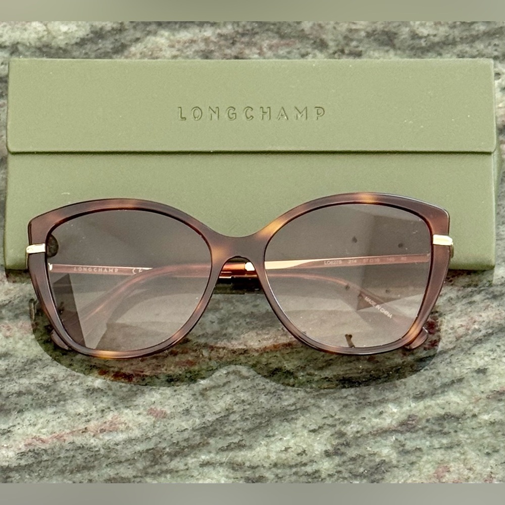 NIB: Longchamp LO627S in Havana Cat Eye